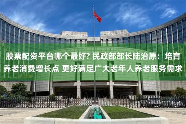 股票配资平台哪个最好? 民政部部长陆治原：培育养老消费增长点 更好满足广大老年人养老服务需求