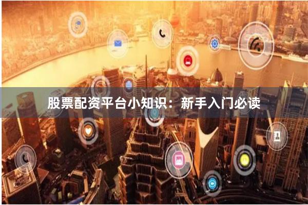 股票配资平台小知识:新手入门必读
