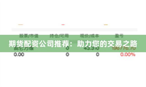 期货配资公司推荐：助力您的交易之路